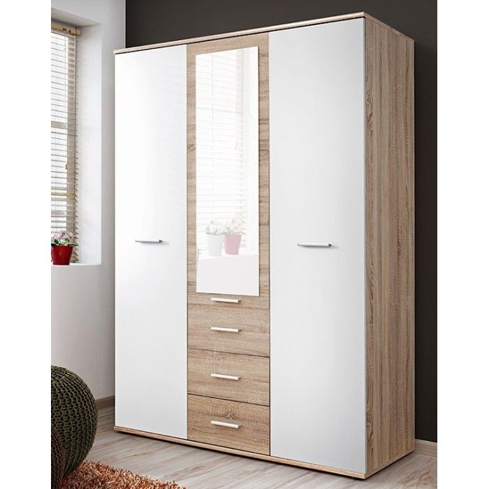 Chambre complète enfant, ado collection DENVER. Armoire 3 portes, Lit, bibliothèque et étagère