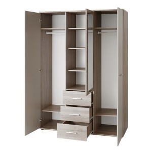 Chambre complète enfant, ado collection DENVER. Armoire 3 portes, Lit, bibliothèque et étagère