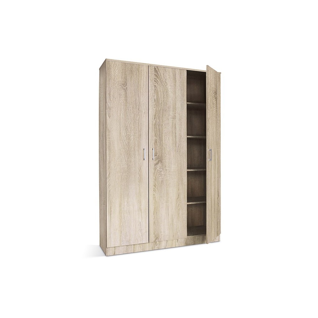 Garde Robe REY, armoire 3 portes idéal pour votre entrée, votre buanderie ou votre sdb