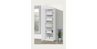 Armoire une porte collection ALABAMA - Coloris Blanc.