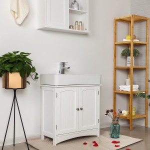 Meuble lavabo salle de bain coloris blanc collection CLEAN - Meuble de salle de bain