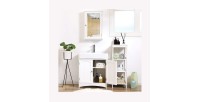 Meuble lavabo salle de bain coloris blanc collection CLEAN - Meuble de salle de bain