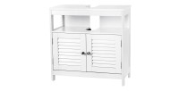 Meuble sous lavabo coloris blanc collection CLEAN - Meuble de salle de bain
