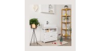Meuble sous lavabo coloris blanc collection CLEAN - Meuble de salle de bain