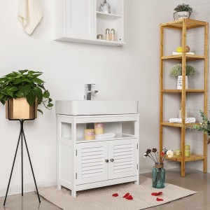 Meuble sous lavabo coloris blanc collection CLEAN - Meuble de salle de bain