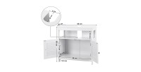 Meuble sous lavabo coloris blanc collection CLEAN - Meuble de salle de bain