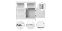 Meuble sous lavabo coloris blanc collection CLEAN - Meuble de salle de bain