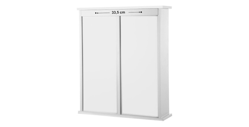 Armoire suspendue pour salle de bain coloris blanc collection CLEAN