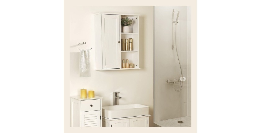 Armoire suspendue pour salle de bain coloris blanc collection CLEAN