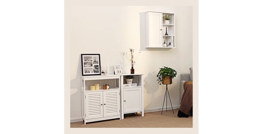 Armoire suspendue pour salle de bain coloris blanc collection CLEAN