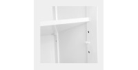 Placard deux portes style persienne et une niche pour salle de bain coloris blanc collection CLEAN