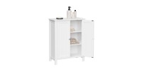 Placard de salle de bain collection CLEAN coloris blanc. Deux portes battantes