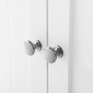 Placard de salle de bain collection CLEAN coloris blanc. Deux portes battantes