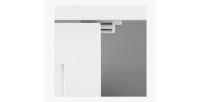 Placard de salle de bain collection CLEAN coloris blanc. Deux portes battantes