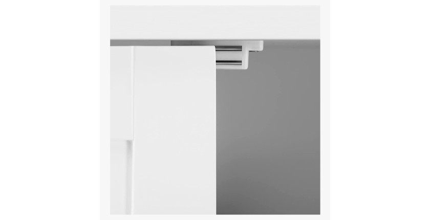 Placard de salle de bain collection CLEAN coloris blanc. Deux portes battantes
