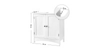 Ensemble de trois meubles de salle de bain collection CLEAN coloris blanc.