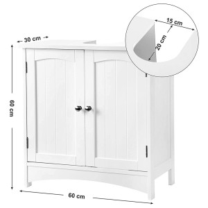 Ensemble de trois meubles de salle de bain collection CLEAN coloris blanc.