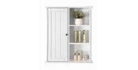 Ensemble de trois meubles de salle de bain collection CLEAN coloris blanc.