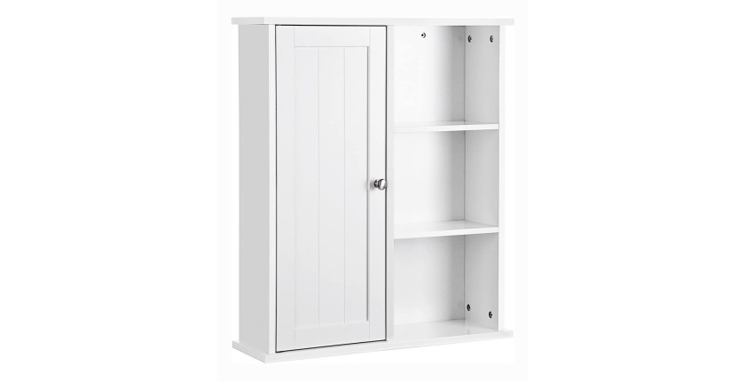 Ensemble de trois meubles de salle de bain collection CLEAN coloris blanc.