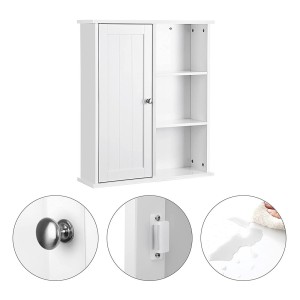 Ensemble de trois meubles de salle de bain collection CLEAN coloris blanc.