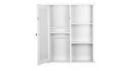 Ensemble de trois meubles de salle de bain collection CLEAN coloris blanc.