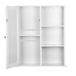 Ensemble de trois meubles de salle de bain collection CLEAN coloris blanc.