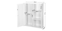 Ensemble de trois meubles de salle de bain collection CLEAN coloris blanc.
