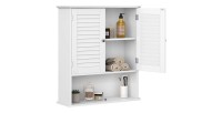 Ensemble de deux meubles de salle de bain collection CLEAN coloris blanc.