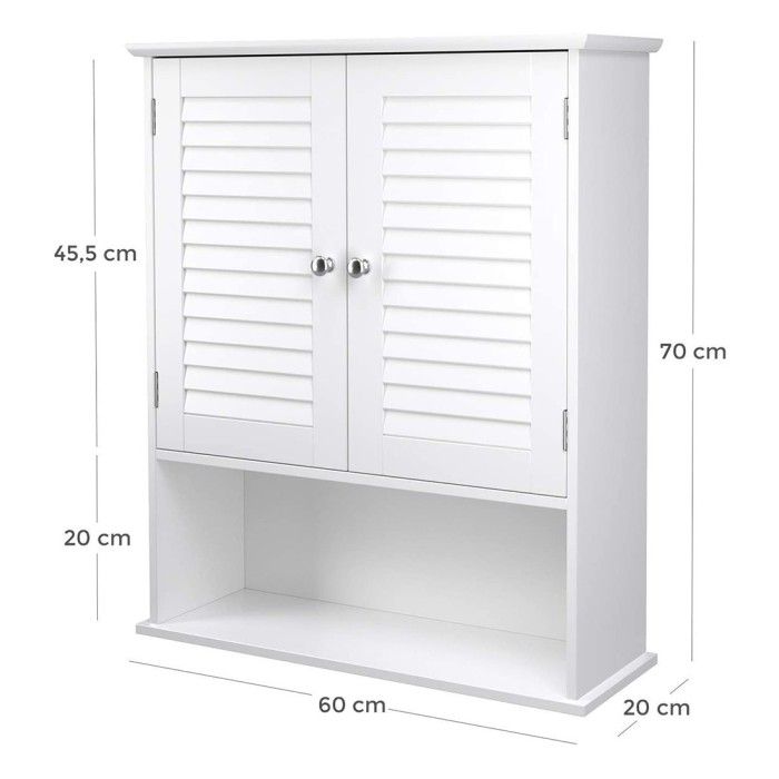 Ensemble de deux meubles de salle de bain collection CLEAN coloris blanc.