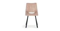 Chaises de salle à manger en cuir PU beige MIMI