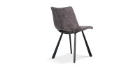 Chaises de salle à manger en cuir PU gris MIMI