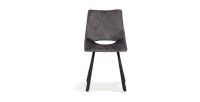 Chaises de salle à manger en cuir PU gris MIMI