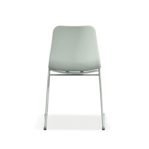 Chaise en polypropylène MARIE de salle à manger bar café, couleur : gris vert