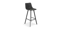 Chaise de comptoir 'Ozon' PU Noir, dimensions : H98 x L45 x P49 cm