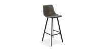 Chaise de comptoir 'Ozon' PU Gris, dimensions : H98 x L45 x P49 cm