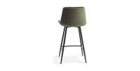 Chaise de comptoir 'Jute' Velours Vert, dimensions : H95 x L46 x P36 cm