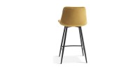 Chaise de comptoir 'Jute' Velours Or, dimensions : H95 x L46 x P36 cm