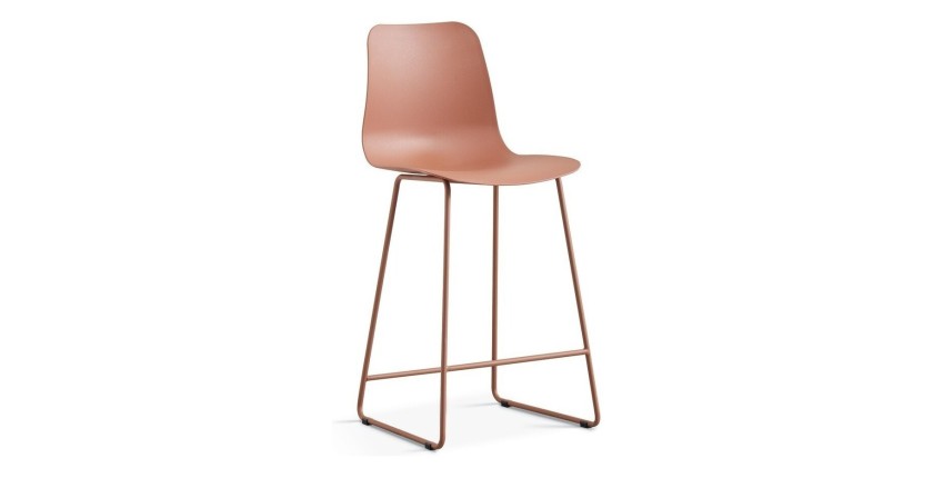 Chaise de comptoir 'Mario' PP Terracotta, dimensions : H100.5 x L51 x P44cm