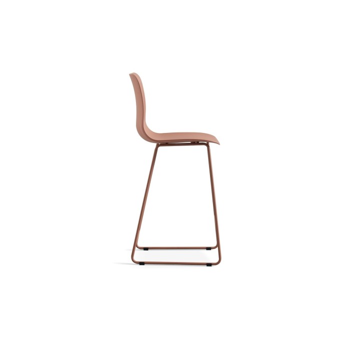 Chaise de comptoir 'Mario' PP Terracotta, dimensions : H100.5 x L51 x P44cm