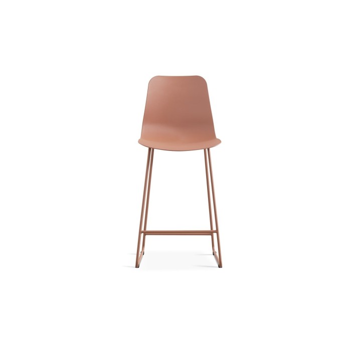 Chaise de comptoir 'Mario' PP Terracotta, dimensions : H100.5 x L51 x P44cm
