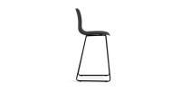 Chaise de comptoir 'Mario' PP Noir, dimensions : H100.5 x L51 x P44cm