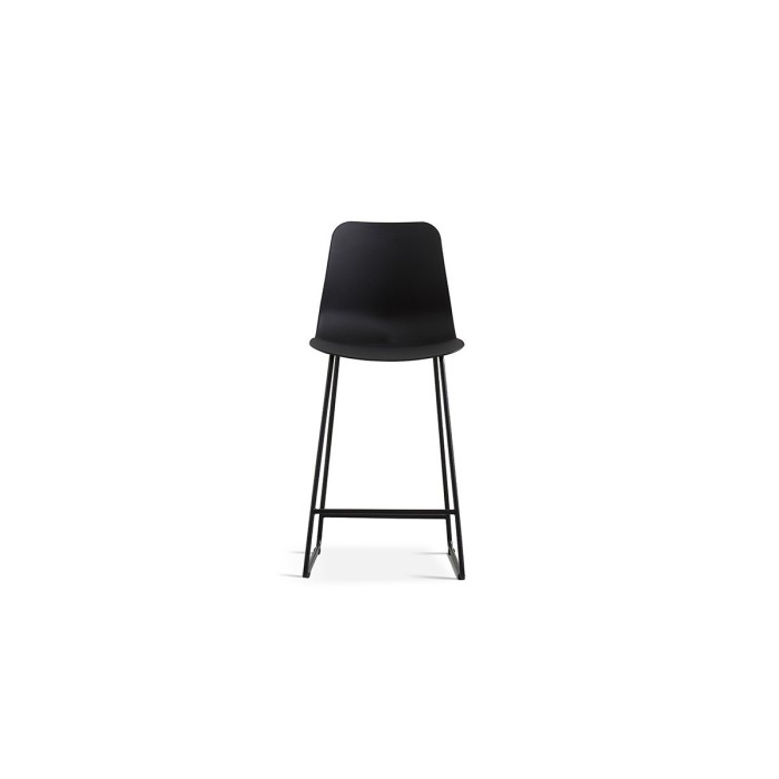 Chaise de comptoir 'Mario' PP Noir, dimensions : H100.5 x L51 x P44cm