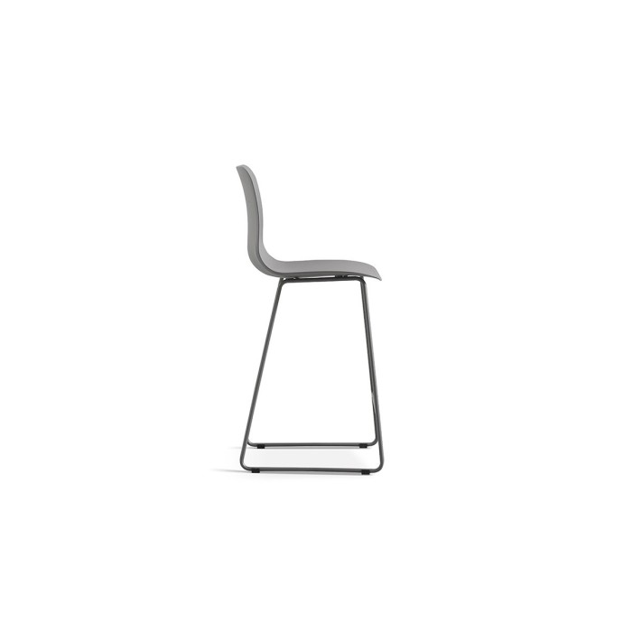Chaise de comptoir 'Mario' PP Gris, dimensions : H100.5 x L51 x P44cm