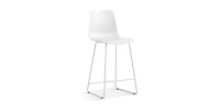 Chaise de comptoir 'Mario' PP Blanc, dimensions : H100.5 x L51 x P44cm