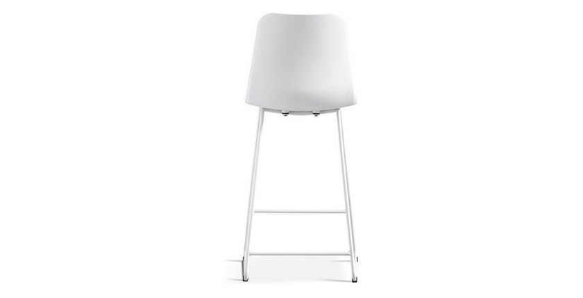 Chaise de comptoir 'Mario' PP Blanc, dimensions : H100.5 x L51 x P44cm