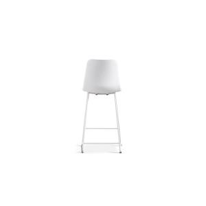 Chaise de comptoir 'Mario' PP Blanc, dimensions : H100.5 x L51 x P44cm