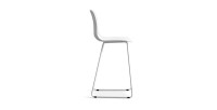 Chaise de comptoir 'Mario' PP Blanc, dimensions : H100.5 x L51 x P44cm