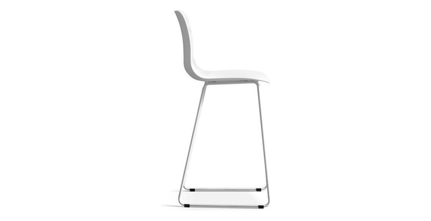 Chaise de comptoir 'Mario' PP Blanc, dimensions : H100.5 x L51 x P44cm