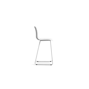 Chaise de comptoir 'Mario' PP Blanc, dimensions : H100.5 x L51 x P44cm