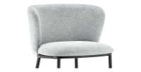Chaise de comptoir 'Arthus' Tissu Gris clair, dimensions : H88.5 x L53 x P50.5 cm
